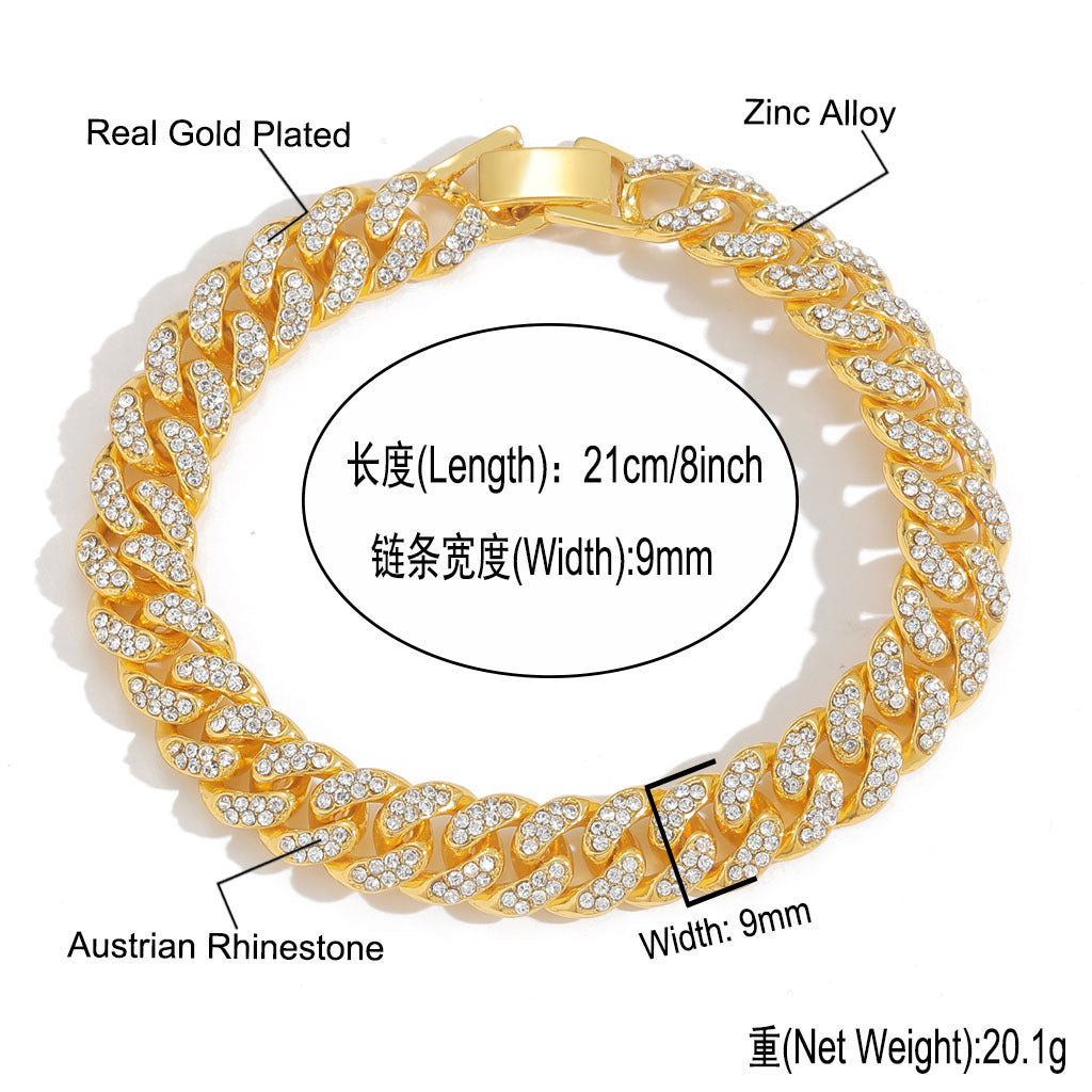 Fashion Cubic Zirconia Bracelet for Men and Women