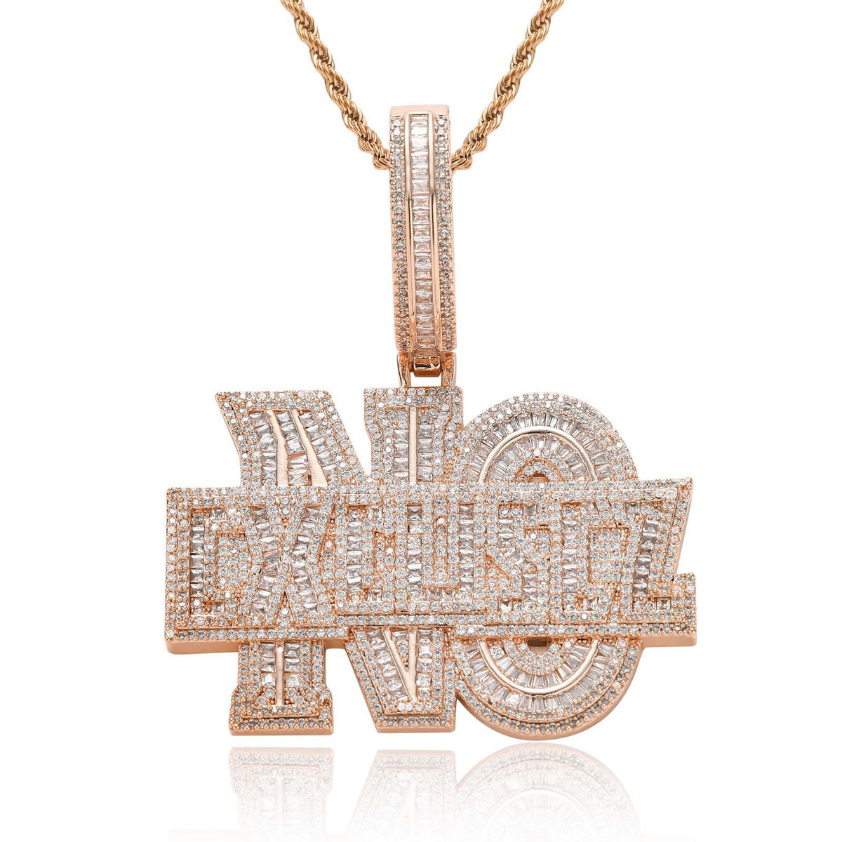 Hip Hop Letter Cubic Zirconia Pendant Necklace for Men and Women product image