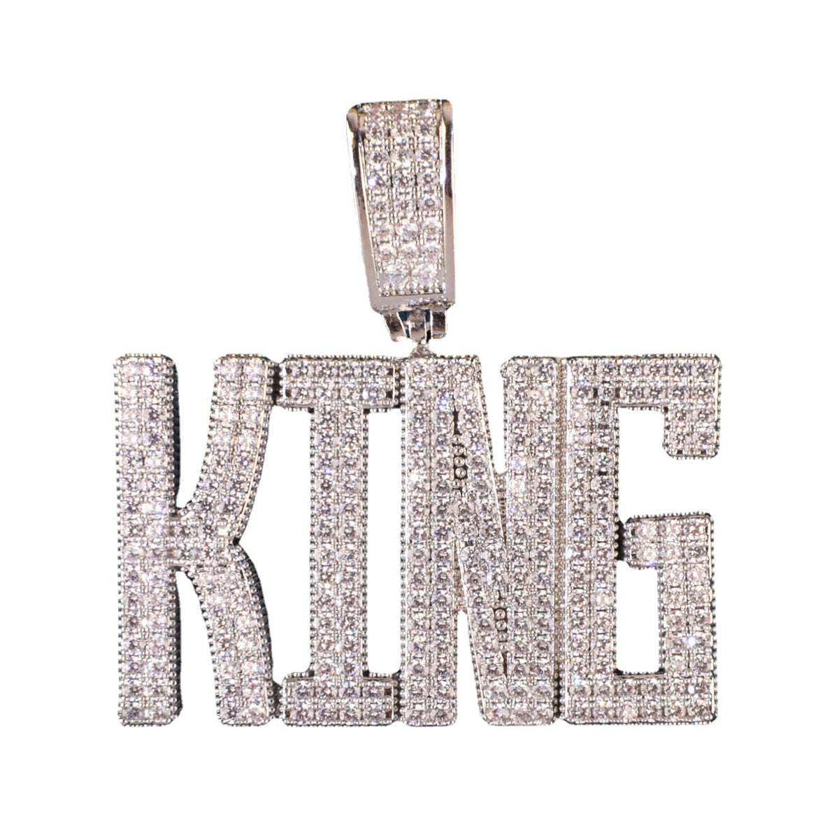 Custom Iced Letter Pendant Necklace product image