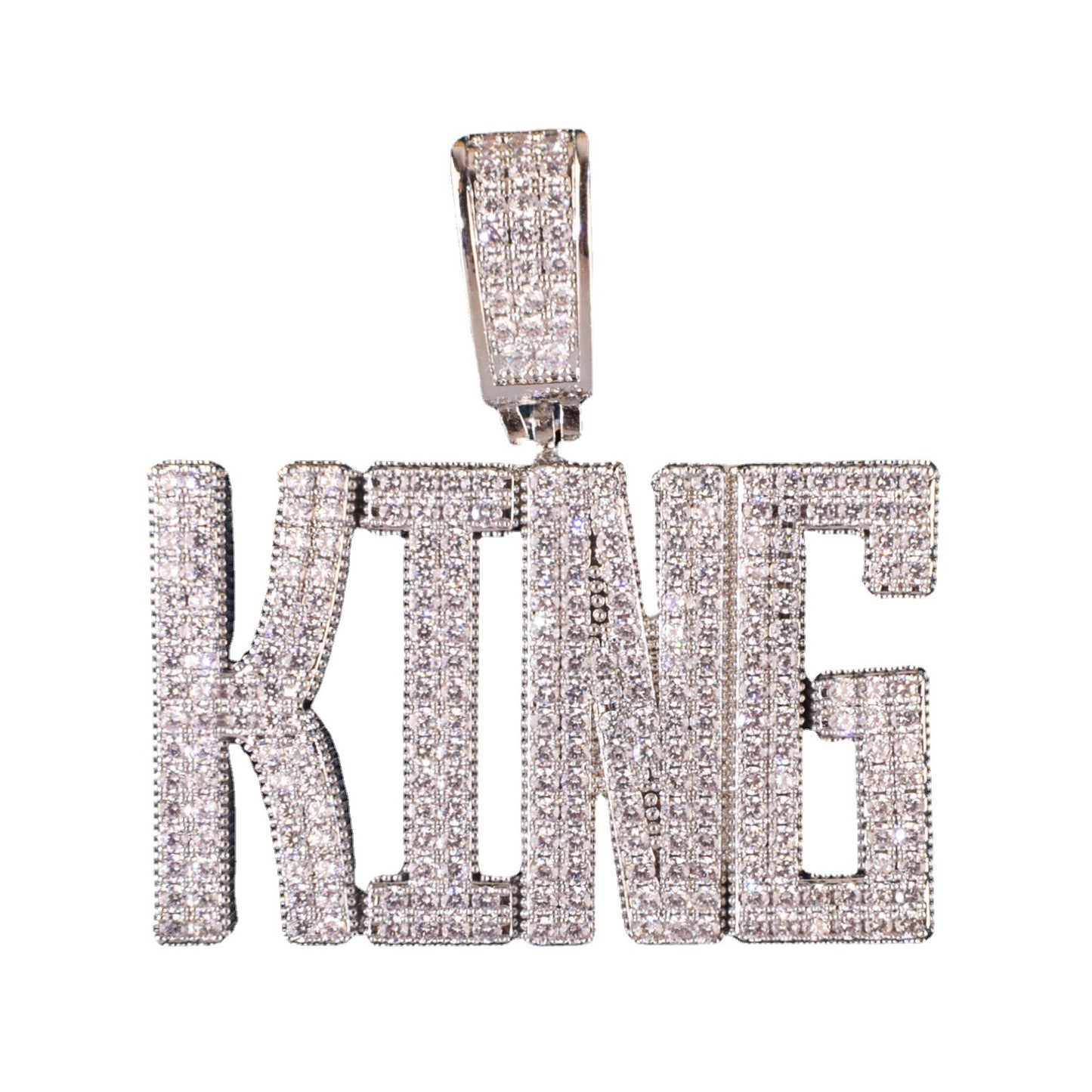 Custom Iced Letter Pendant Necklace