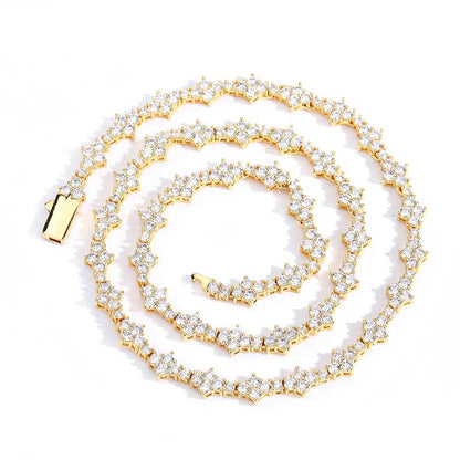 6.5 mm Star-Cluster CZ Tennis Copper Necklace or Bracelet - CHA258