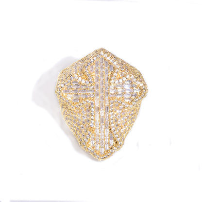Iced Cross Statement Ring