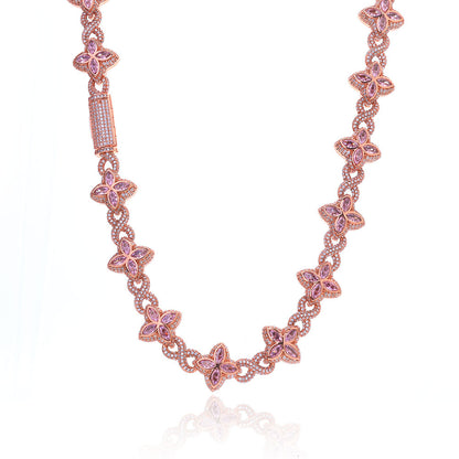 Clover and Infinity CZ Link Copper Necklace or Bracelet - CHA295