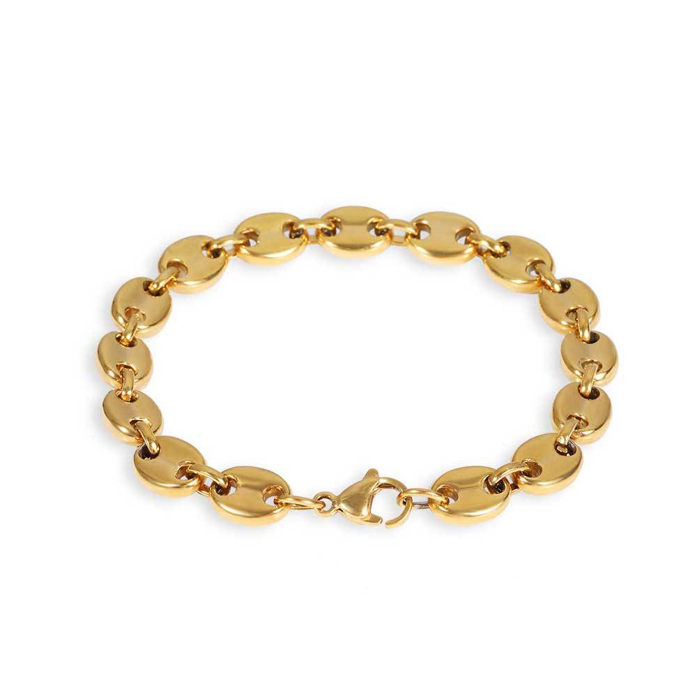 5-11 mm Polished Mariner Link Hip Hop Bracelet with Stainless steel Base - CHA028 product image