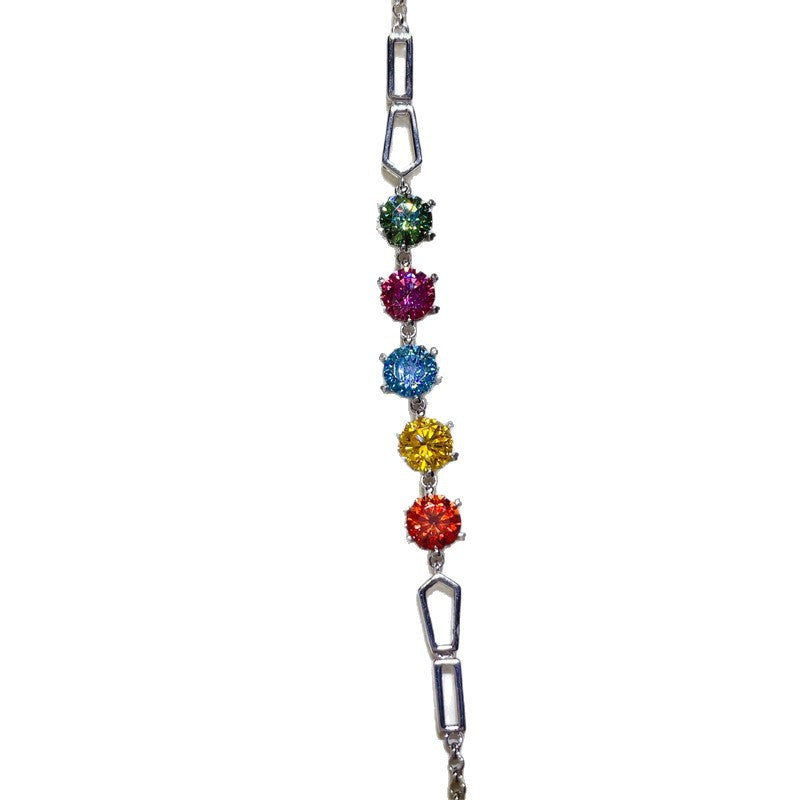 Colorful Moissanite Tennis Bracelet for Women, Sweet Snowflake-Inspired Link Bracelet product image