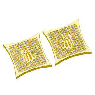 Unisex Square Script Hip Hop Stud Earrings
