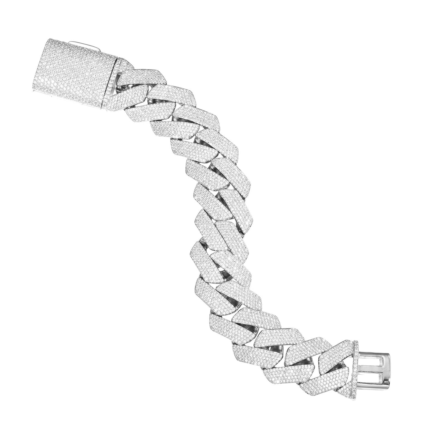 Iced Out Moissanite Cuban Link Bracelet for Men and Women product image