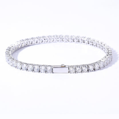 Light Luxury Minimalist Tennis Chain Copper Bracelet for Men