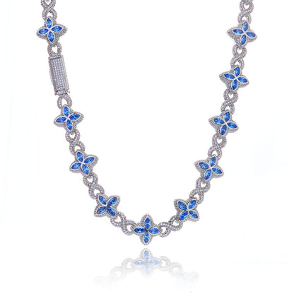 Clover and Infinity CZ Link Copper Necklace or Bracelet - CHA295