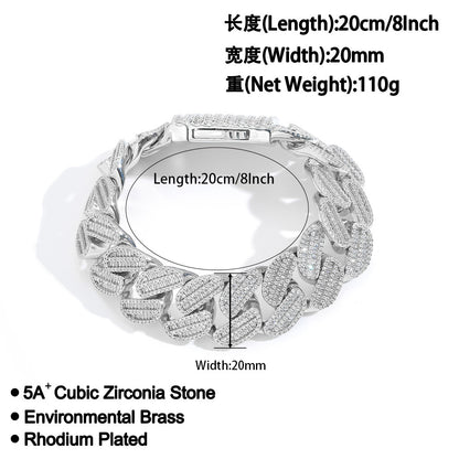 Hip Hop Cuban Link Cubic Zirconia Necklace for Men