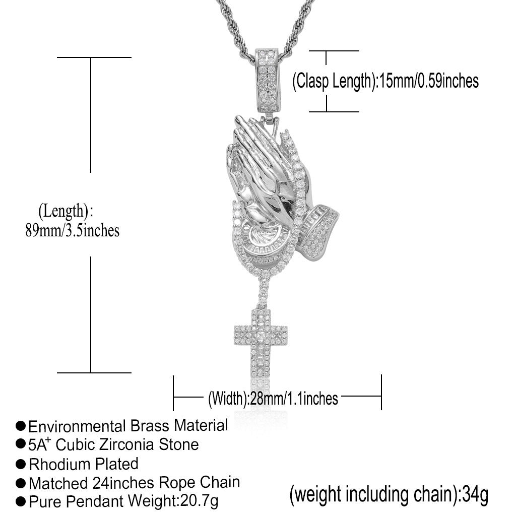 Hip Hop Fashion Copper Pendant Necklace for Men and Women