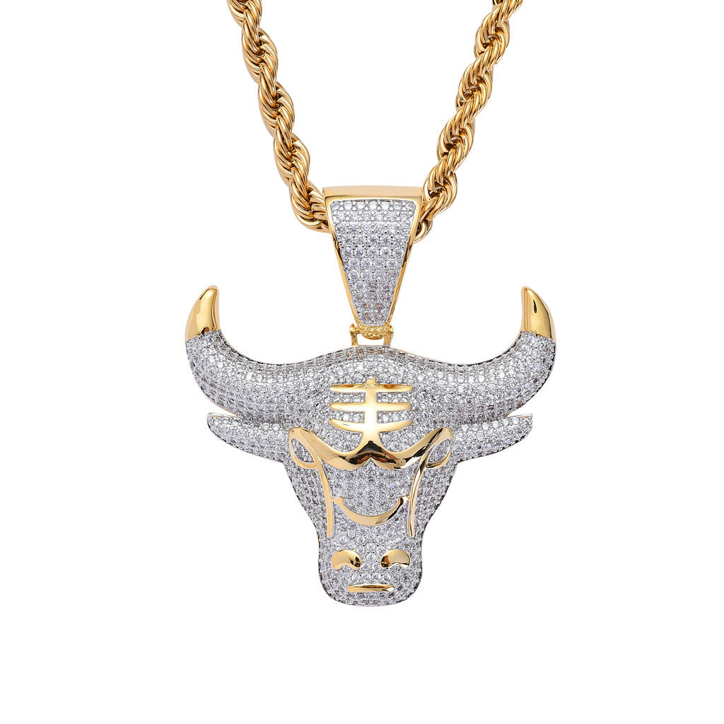Hip Hop Fashion Cubic Zirconia Pendant Necklace for Men and Women