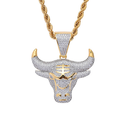 Hip Hop Fashion Cubic Zirconia Pendant Necklace for Men and Women