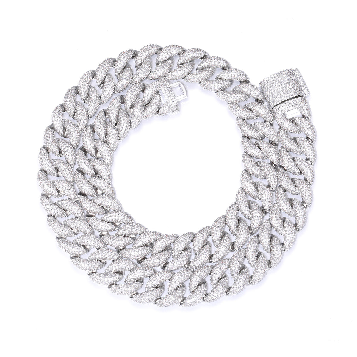 Iced Out Cuban Link Bracelet, Pavé Zircon Hip Hop Curb Chain, Unisex product image
