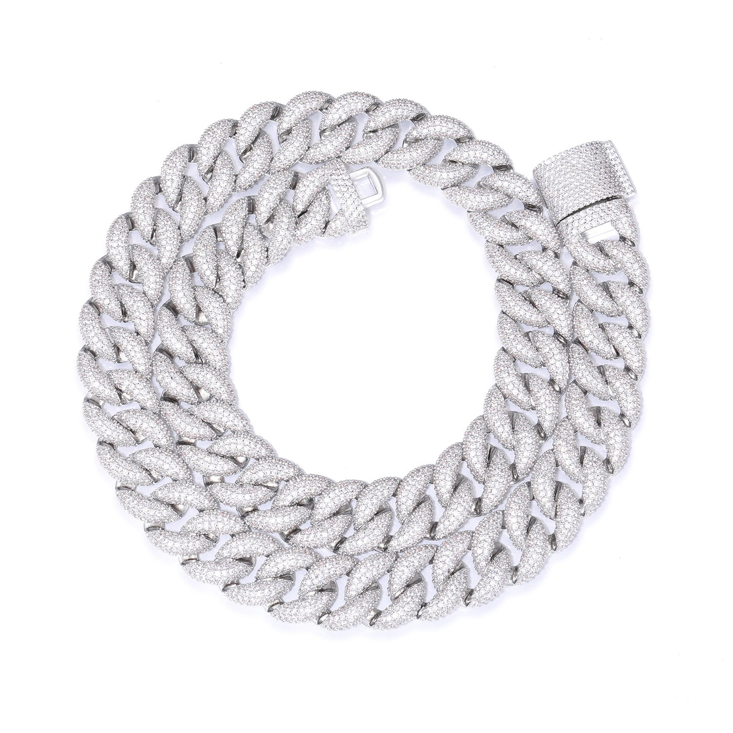 Iced Out Cuban Link Bracelet, Pavé Zircon Hip Hop Curb Chain, Unisex product image