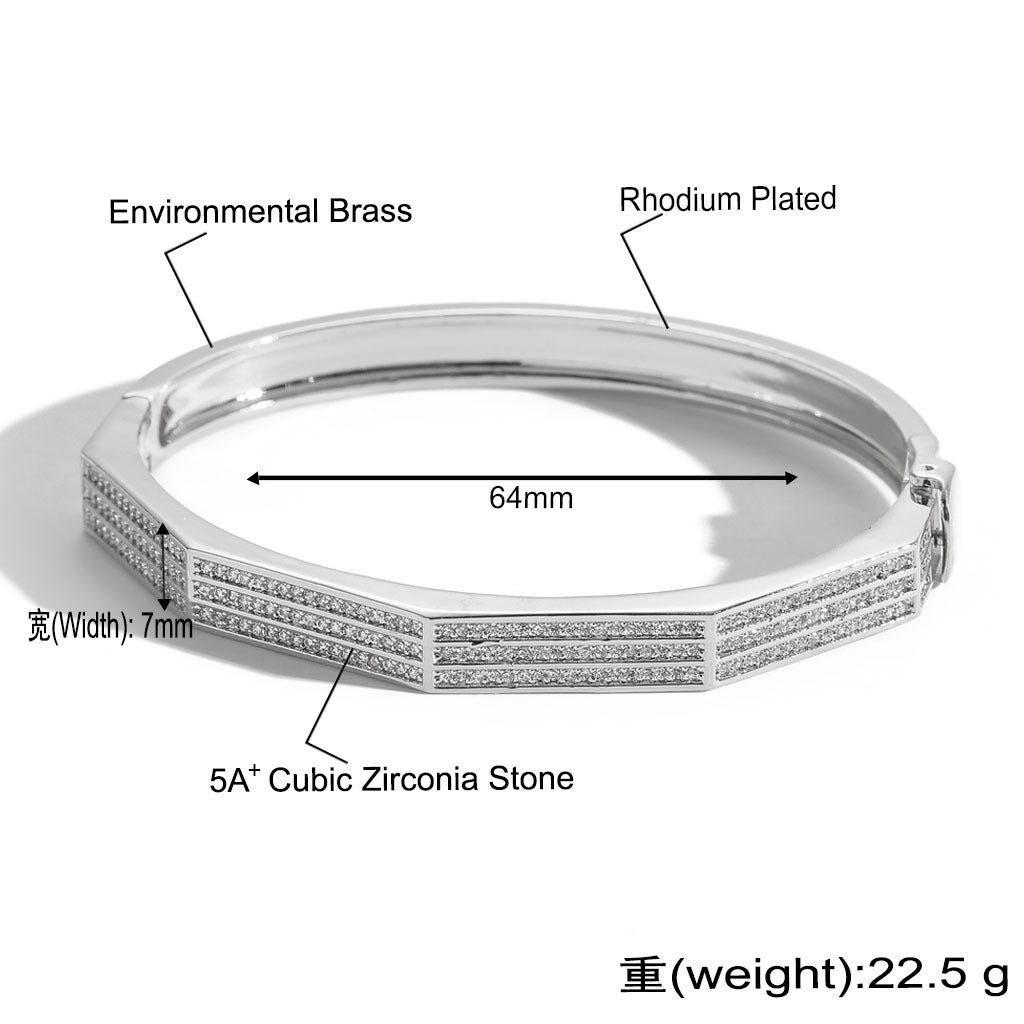 Fashion Cubic Zirconia Bracelet for Men and Women