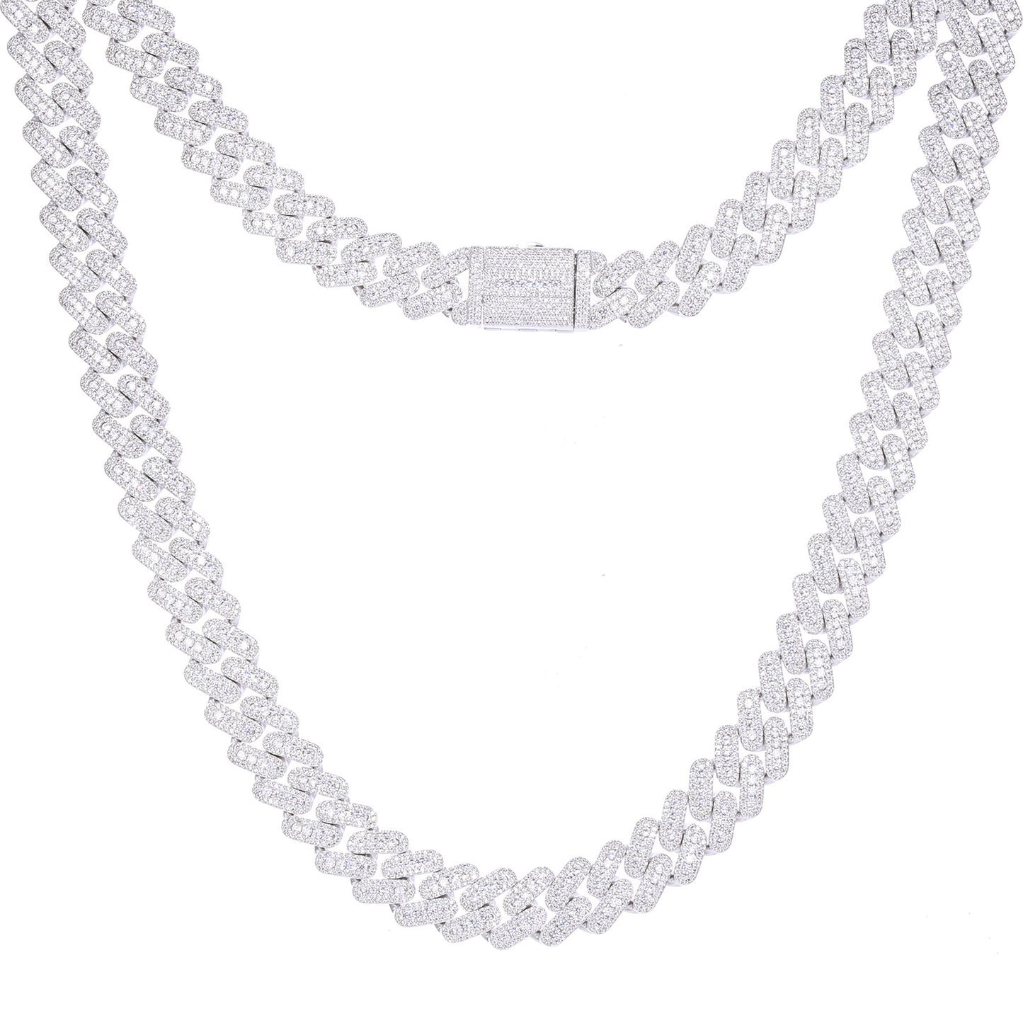 Iced Out Cuban Link Chain Bracelet/Necklace, Chunky Hip Hop Link Jewelry product image