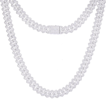 Iced Out Cuban Link Chain Bracelet/Necklace, Chunky Hip Hop Link Jewelry