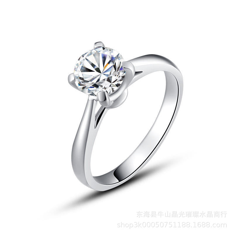 VVS Moissanite Ring for Women, Classic 4-Prong Solitaire Engagement Ring product image