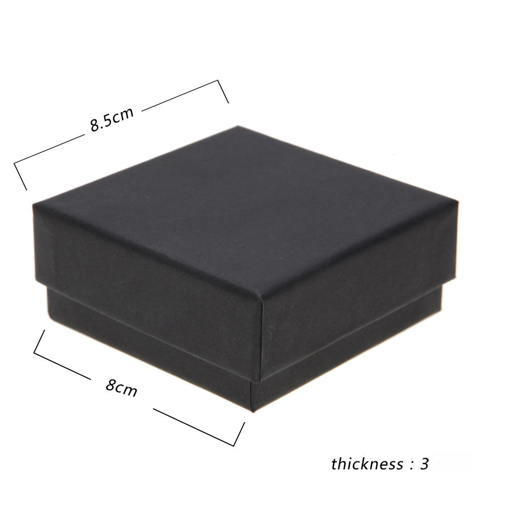 Black Paper Jewelry Gift Box for Bracelet, Necklace, Earrings, Ring & Chain