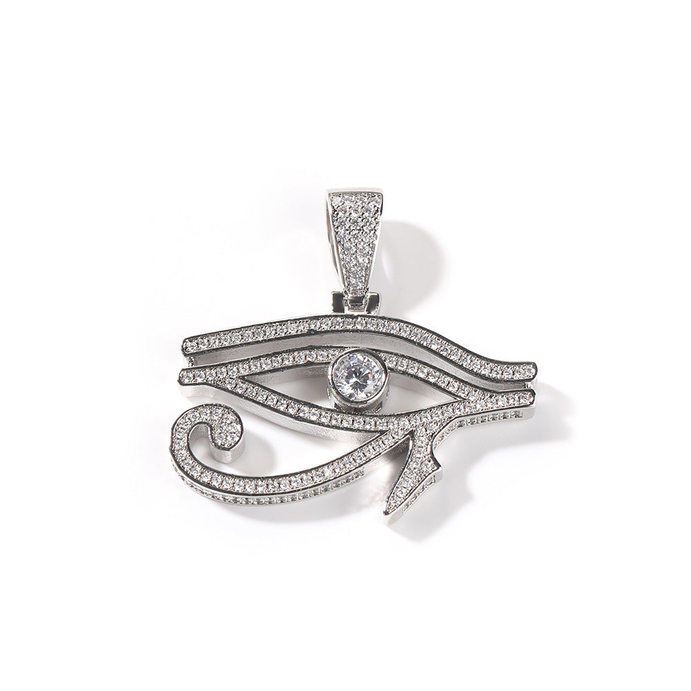 Evil Eye Pendant Necklace with Cubic Zirconia Twist Chain for Women and Men