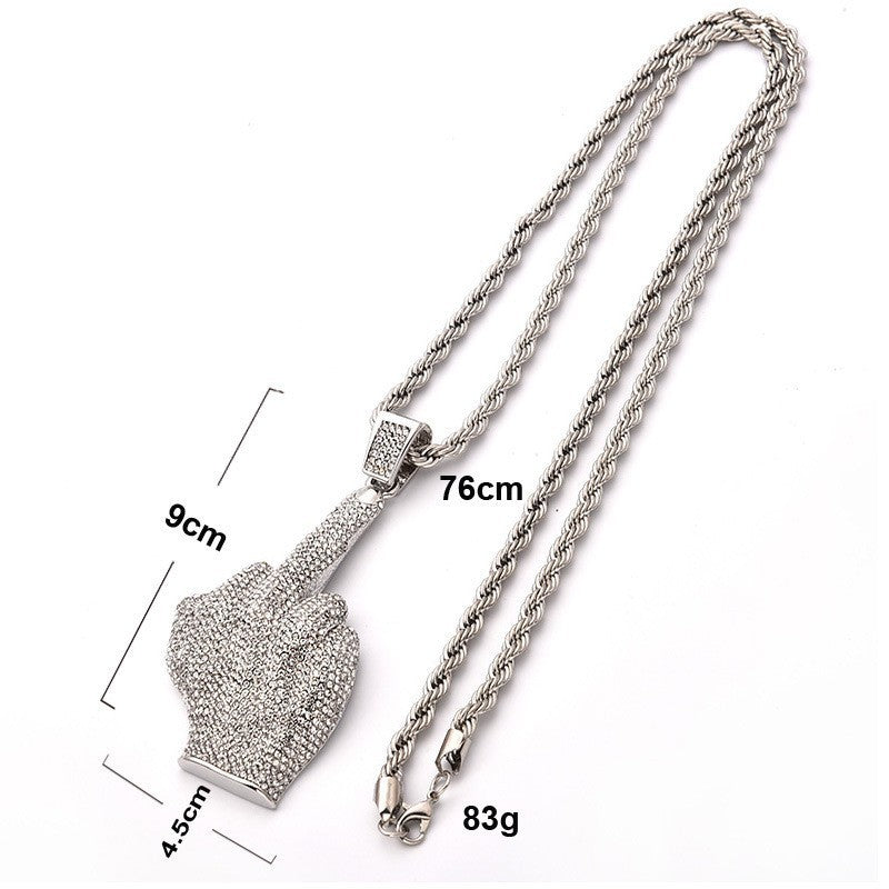 Hip Hop Fashion Alloy Pendant Necklace for Men and Women