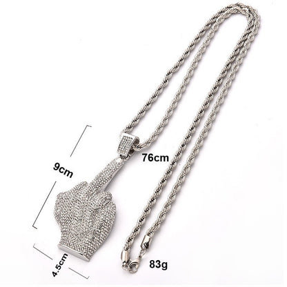 Hip Hop Fashion Alloy Pendant Necklace for Men and Women