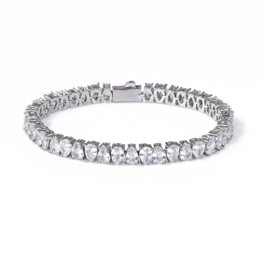 6 mm Pear CZ Tennis Copper Necklace or Bracelet - CHA393 product image