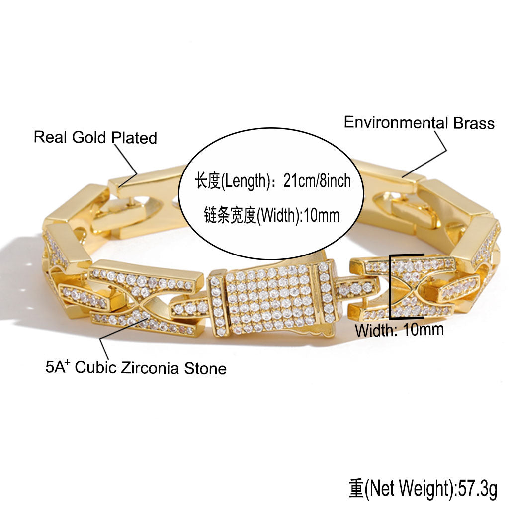 Light Luxury Fashion Copper Bracelet for Men and Women