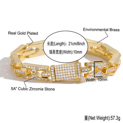 Light Luxury Fashion Copper Bracelet for Men and Women