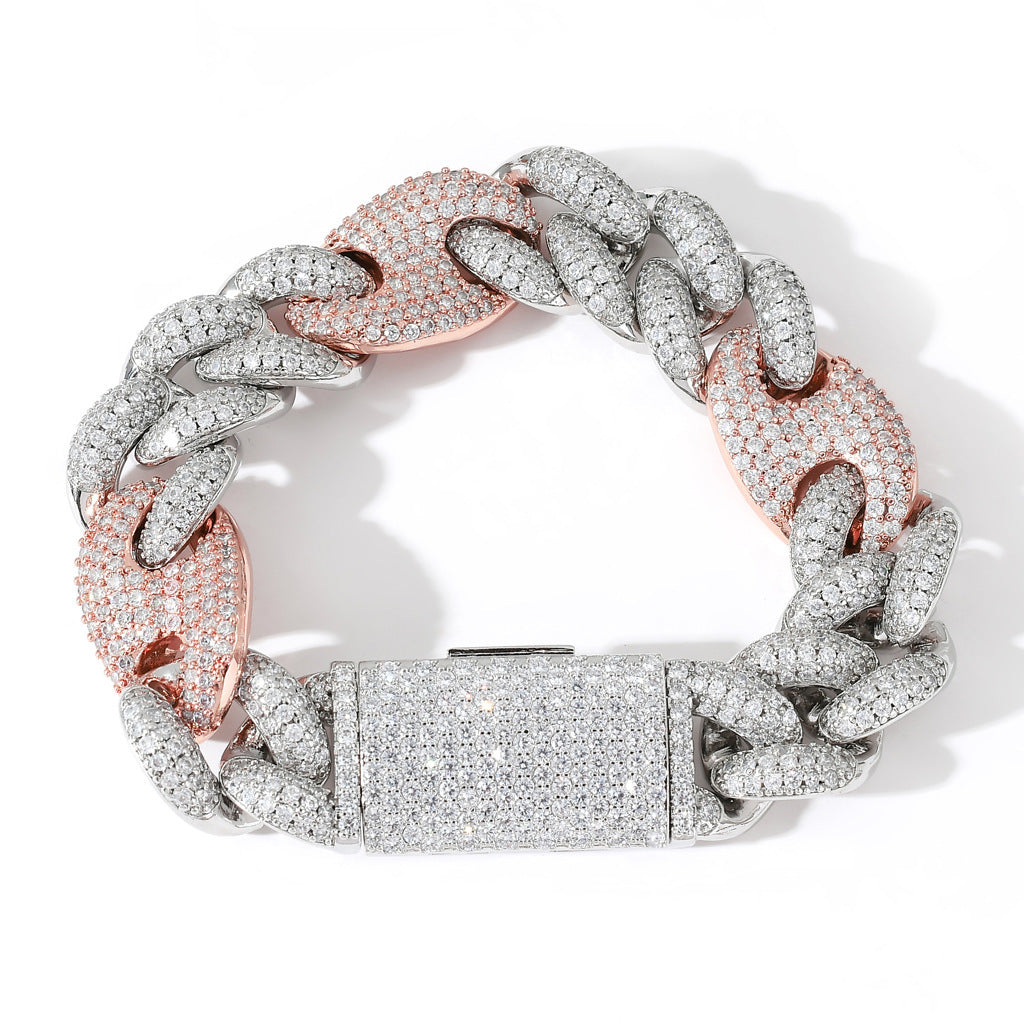 Hip Hop Cuban Link Cubic Zirconia Necklace for Men