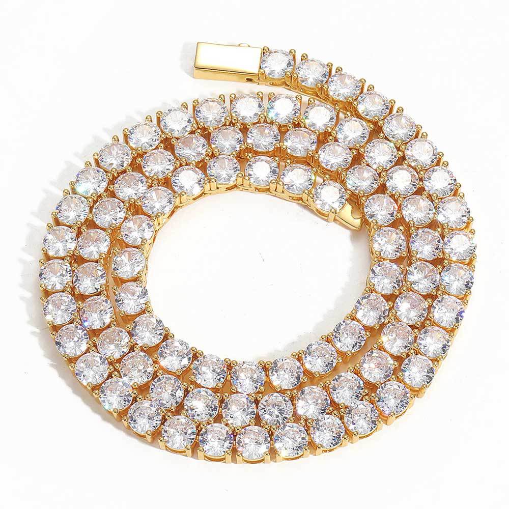 3-6 mm Round CZ Tennis Copper Necklace or Bracelet - CHA005 product image