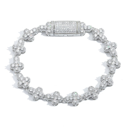 Hip Hop Light Luxury Fashion Cubic Zirconia Bracelet for Men and Women