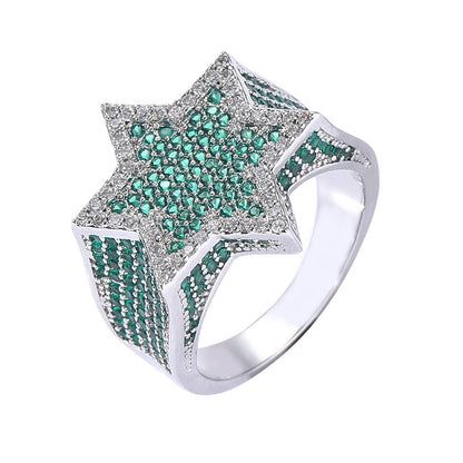 Hip Hop Minimalist Fashion Cubic Zirconia Ring for Men