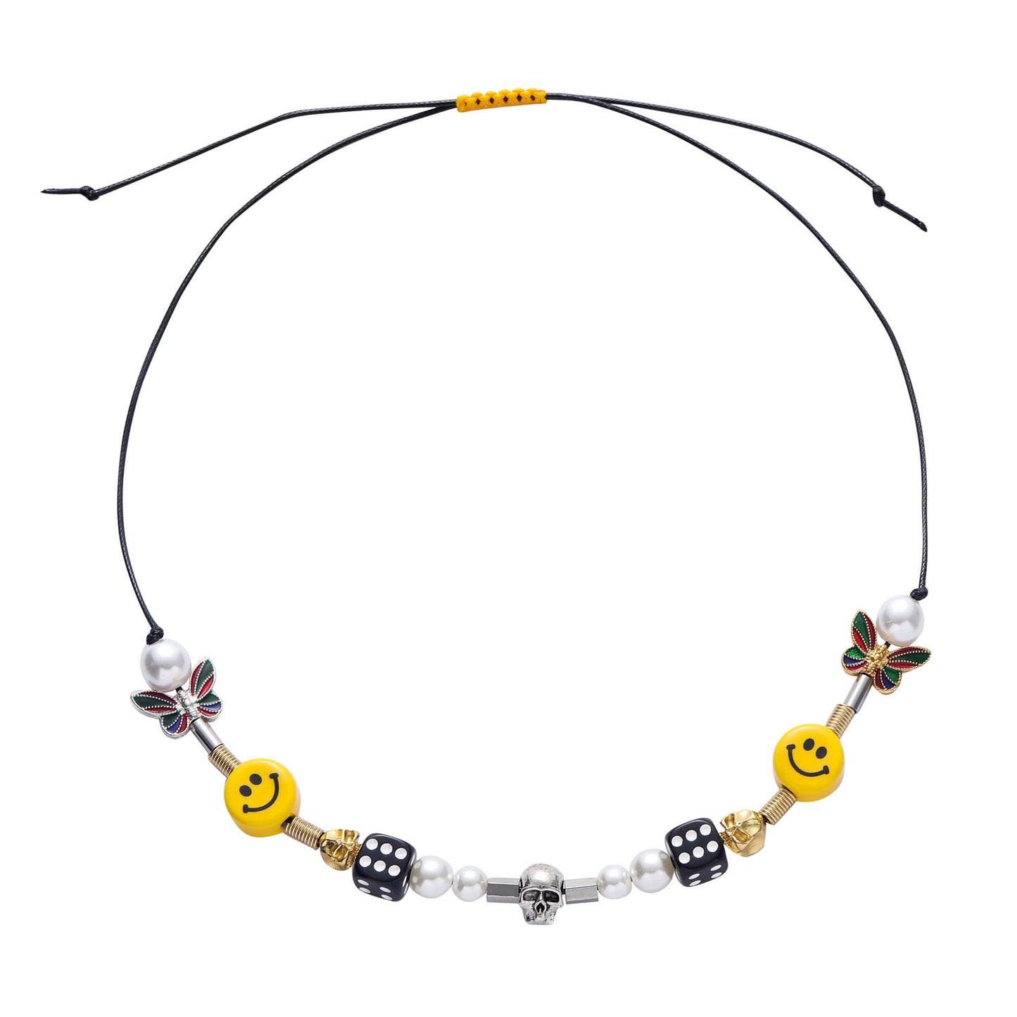 Hip Hop Skull Pearl Necklace for Men
