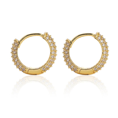 Round Bubble Copper Earrings for Men and Women