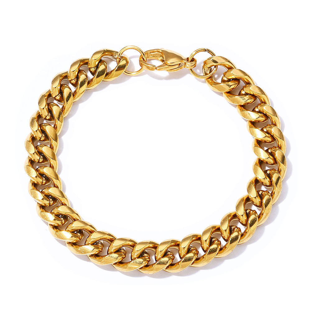 4-9 mm Polished Cuban Stainless steel Bracelet - CHA163 product image