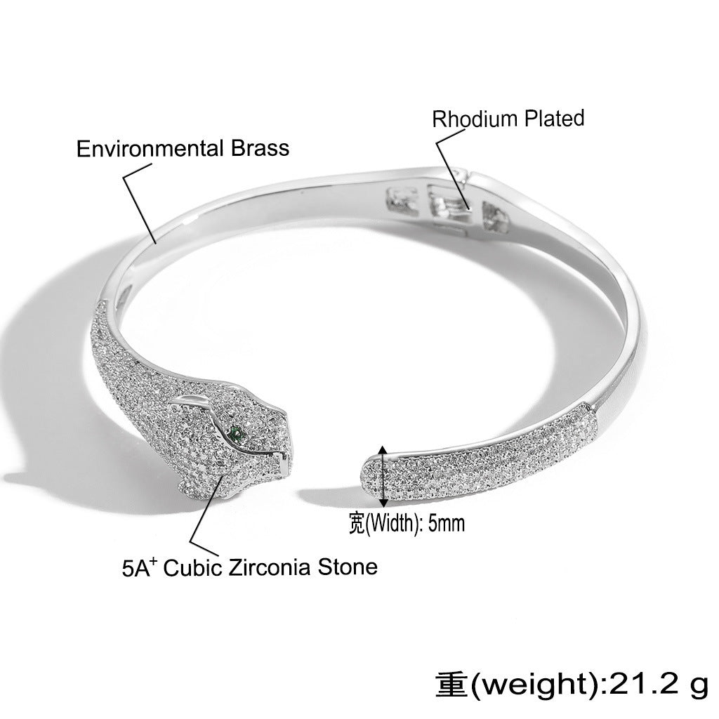 Hip Hop Light Luxury Fashion Cubic Zirconia Bracelet for Men and Women