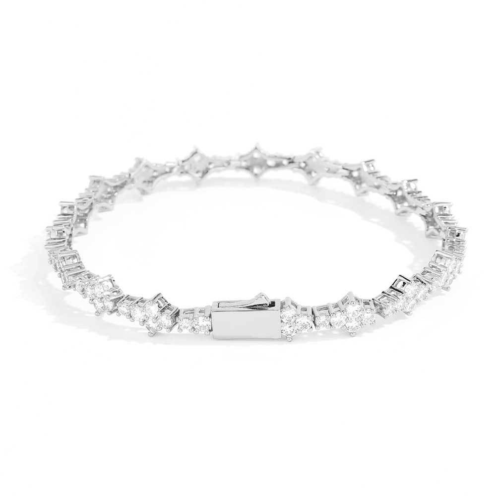 6.5 mm Star-Cluster CZ Tennis Copper Bracelet - CHA258 product image