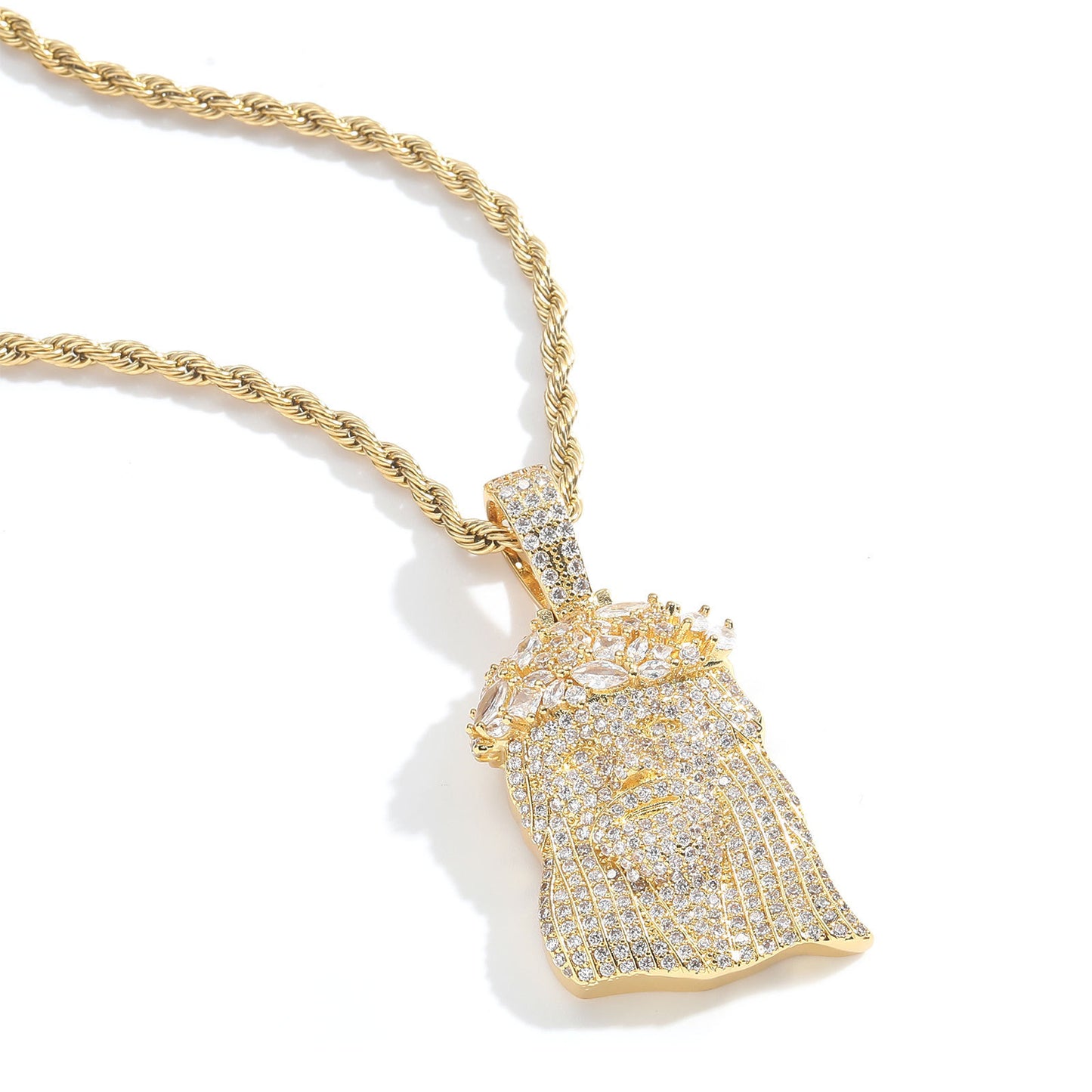 Hip Hop Vintage Fashion Cubic Zirconia Pendant Necklace for Men and Women