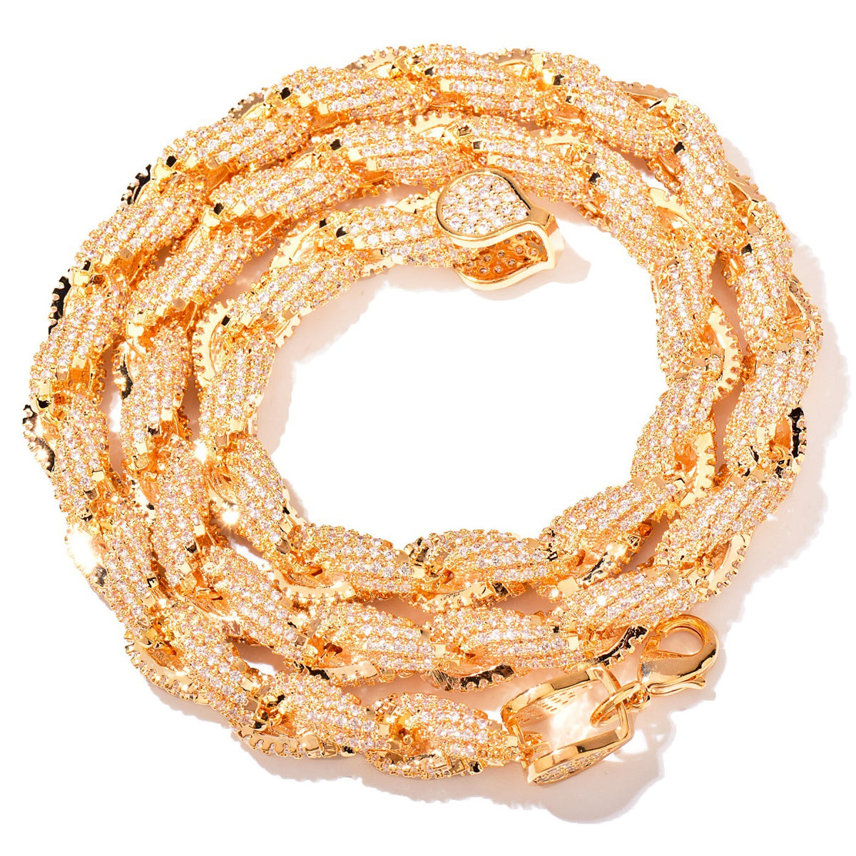 Iced Out Leaf Link Chain Necklace Unisex product image