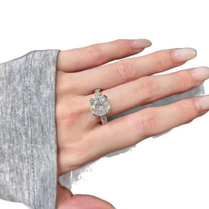 5 Carat Cushion Cut Moissanite Ring