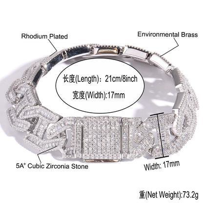 Hip Hop Fashion Cubic Zirconia Necklace for Men