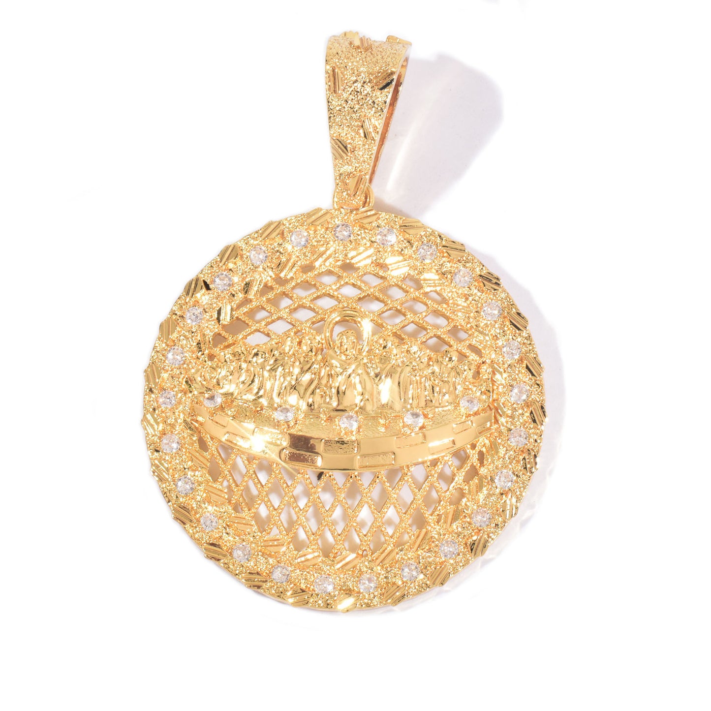 Unisex Basketball Hoop Hip Hop Pendant Necklace