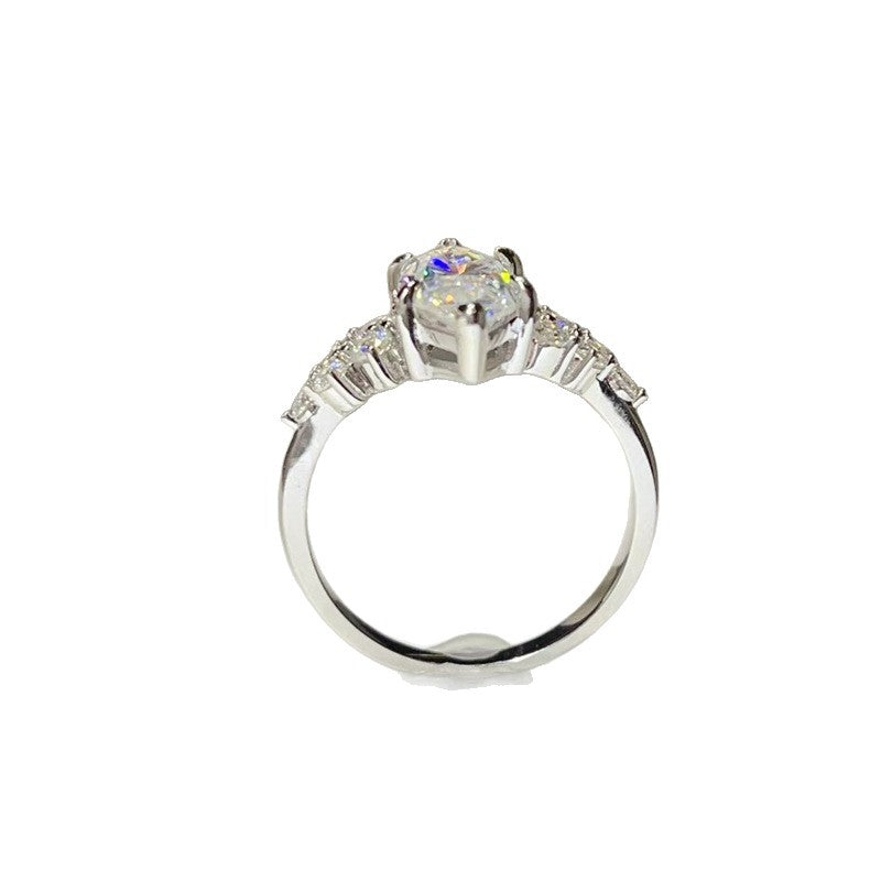 3 Carat Marquise Cut Moissanite Ring for Women, Color Stone Statement Ring, Wedding Party Dress Ring product image