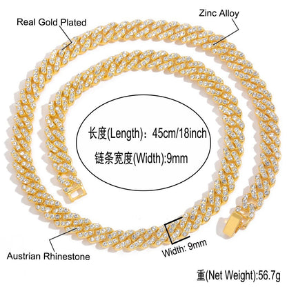 Hip Hop Cuban Link Alloy Necklace for Men