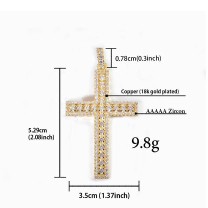 Iced Out Cross Pendant Necklace