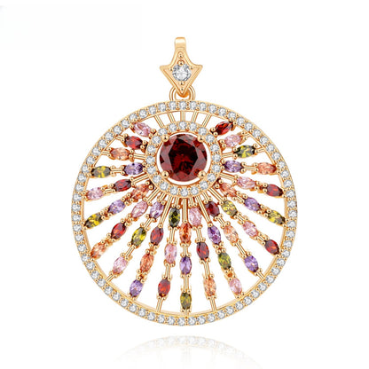 Exotic Sunburst Pendant Necklace for Women