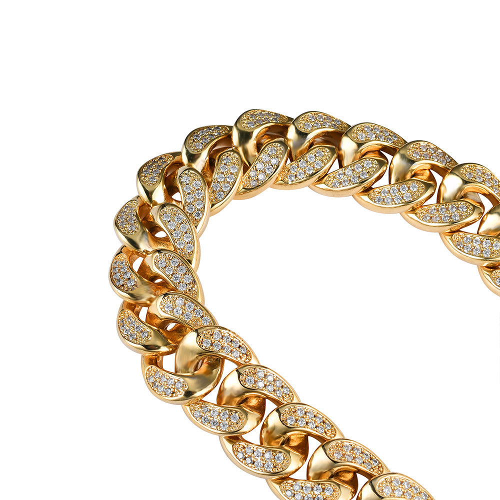 Hip Hop Fashion Cubic Zirconia Bracelet for Men
