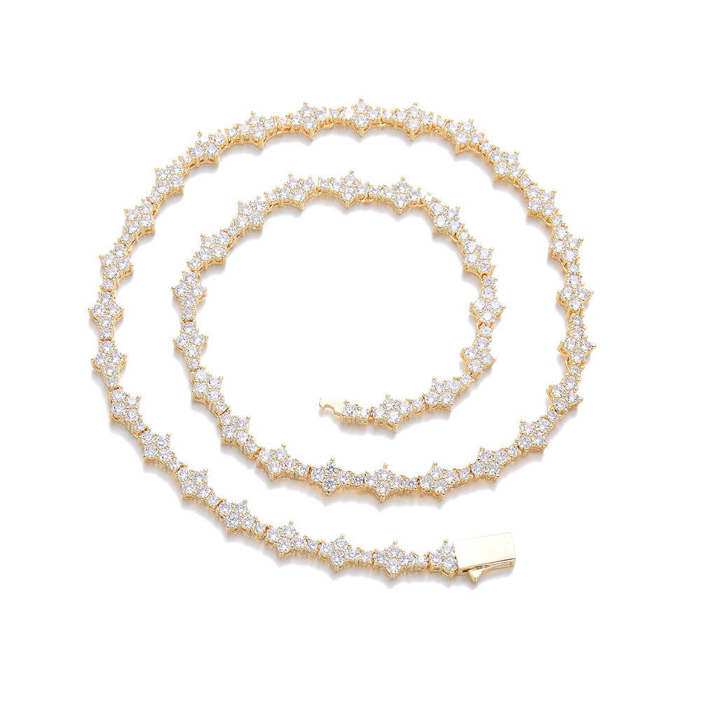 Unisex Geometric Cubic Zirconia Tennis Chain Necklace Bracelet product image